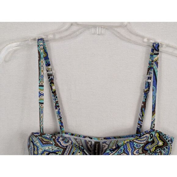 Tommy Bahama Paisley Print Tankini Swim Top Women's Size Medium - Picture 2 of 11